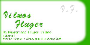 vilmos fluger business card